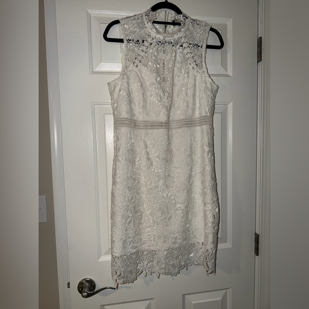 Bardot Ivory Lace Midi Dress